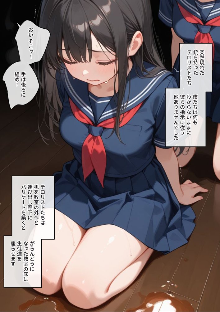 学校を占拠したテロリストがド変態だったら【砂糖愛好会】 エロ同人誌画像 004